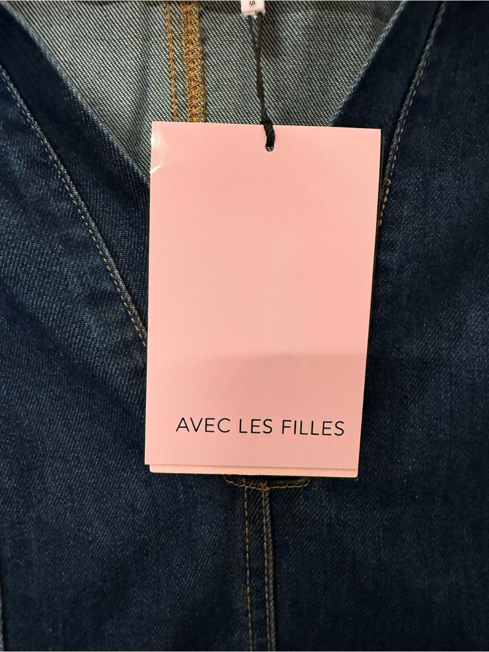 NWT Avec Les Filles Women’s Denim Collared Fit and Flare Mini Dress - Picture 8 of 16